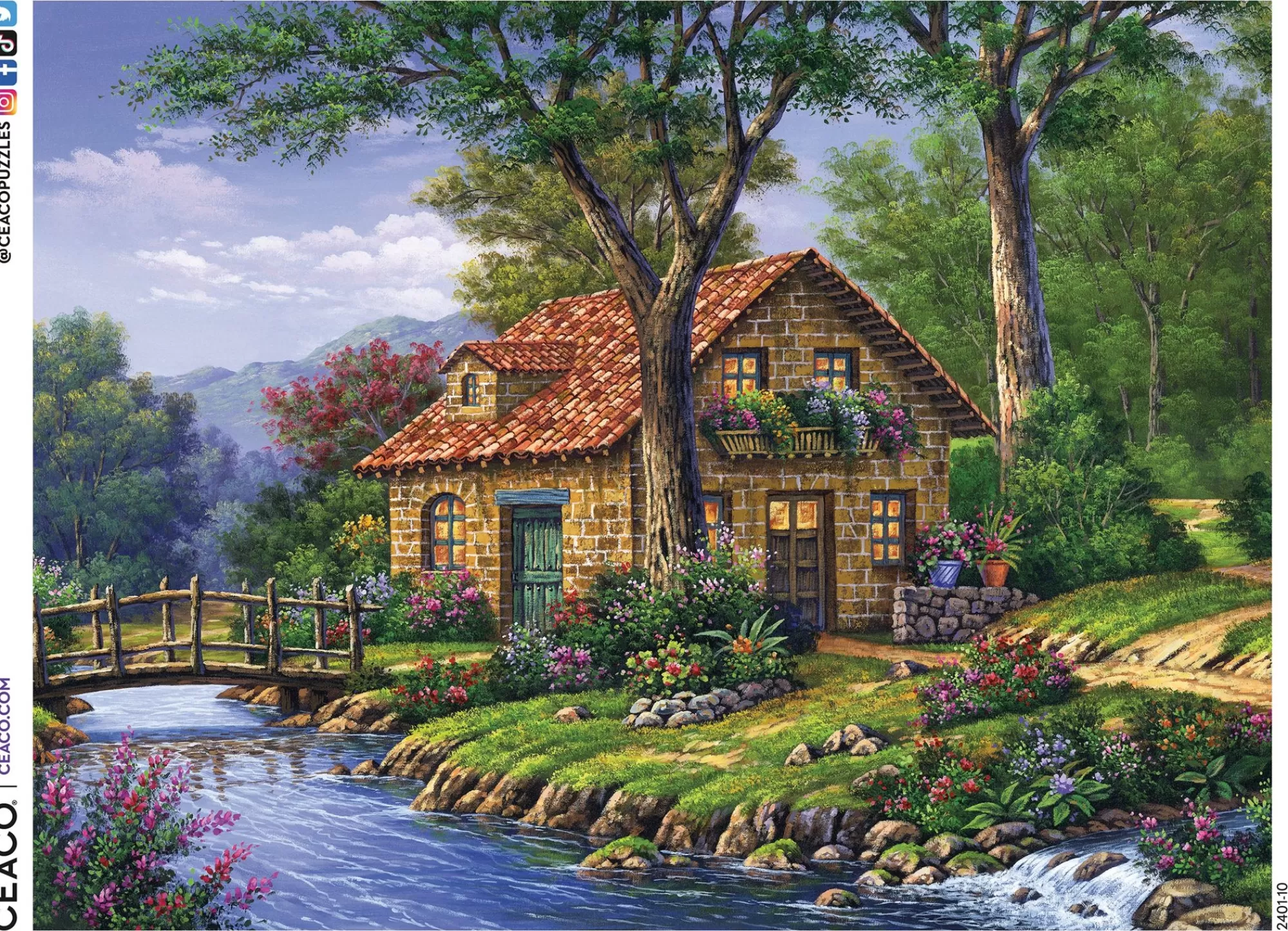 Ceaco Arturo Zarraga - Cottage By The River - 550 Piece Puzzle* Landscapes