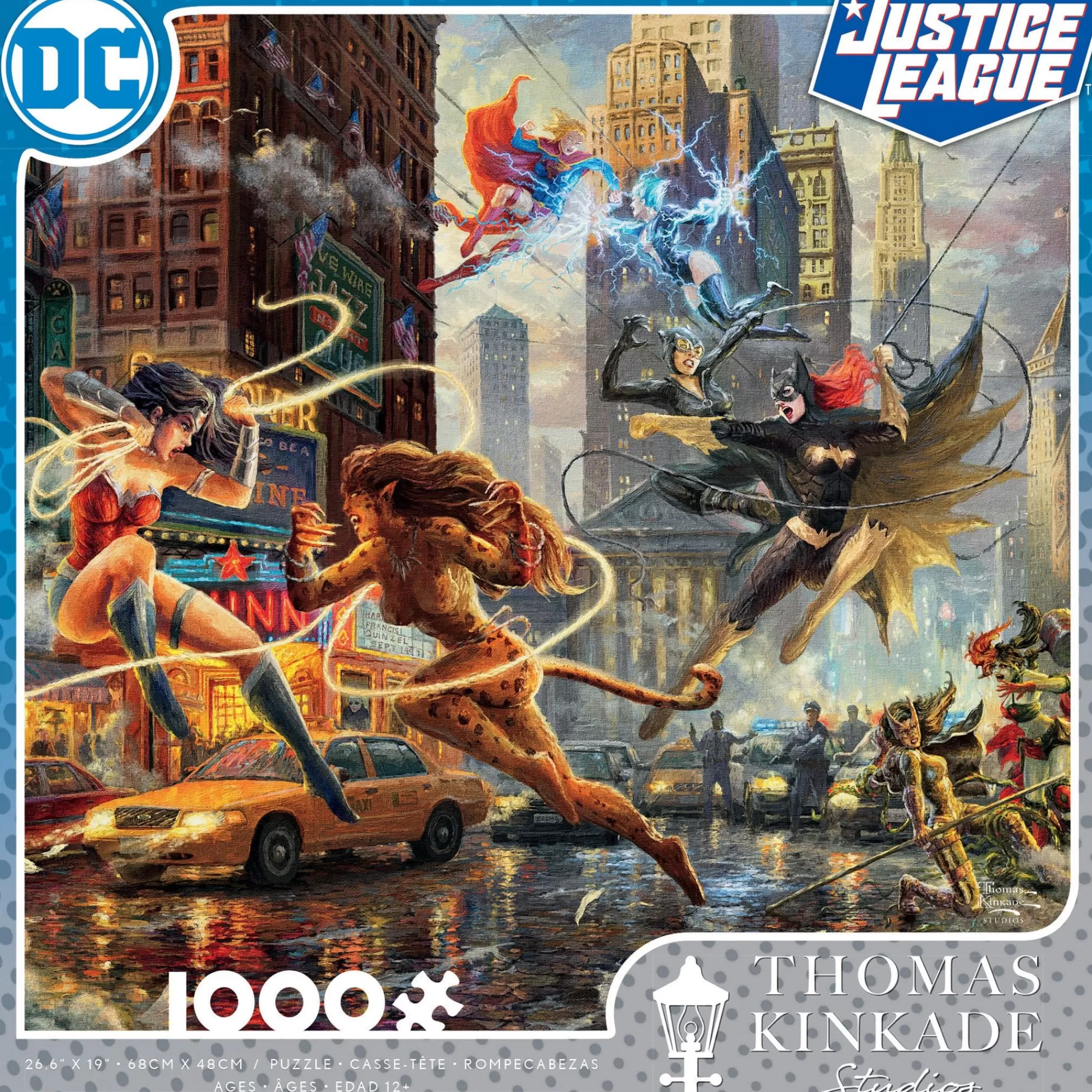 Ceaco Dc Comics Thomas Kinkade - The Women Of Dc - 1000 Piece Puzzle* Made In Usa' Puzzles
