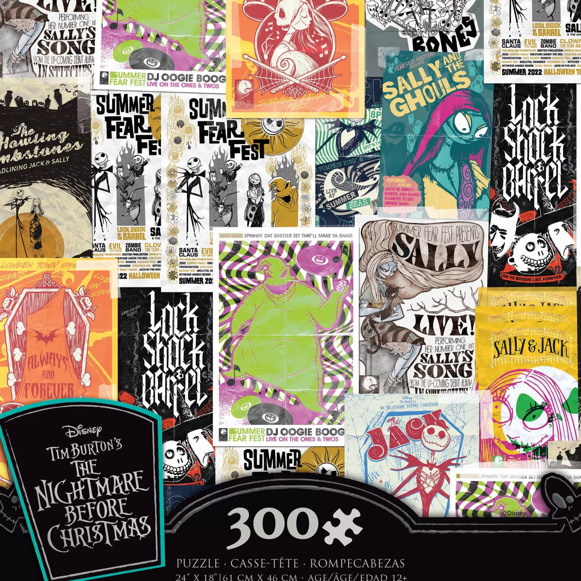 Ceaco Disney 300 Oversized Pieces - Nightmare Before Christmas Collage - 300 Piece Puzzle* Comic Art Puzzles