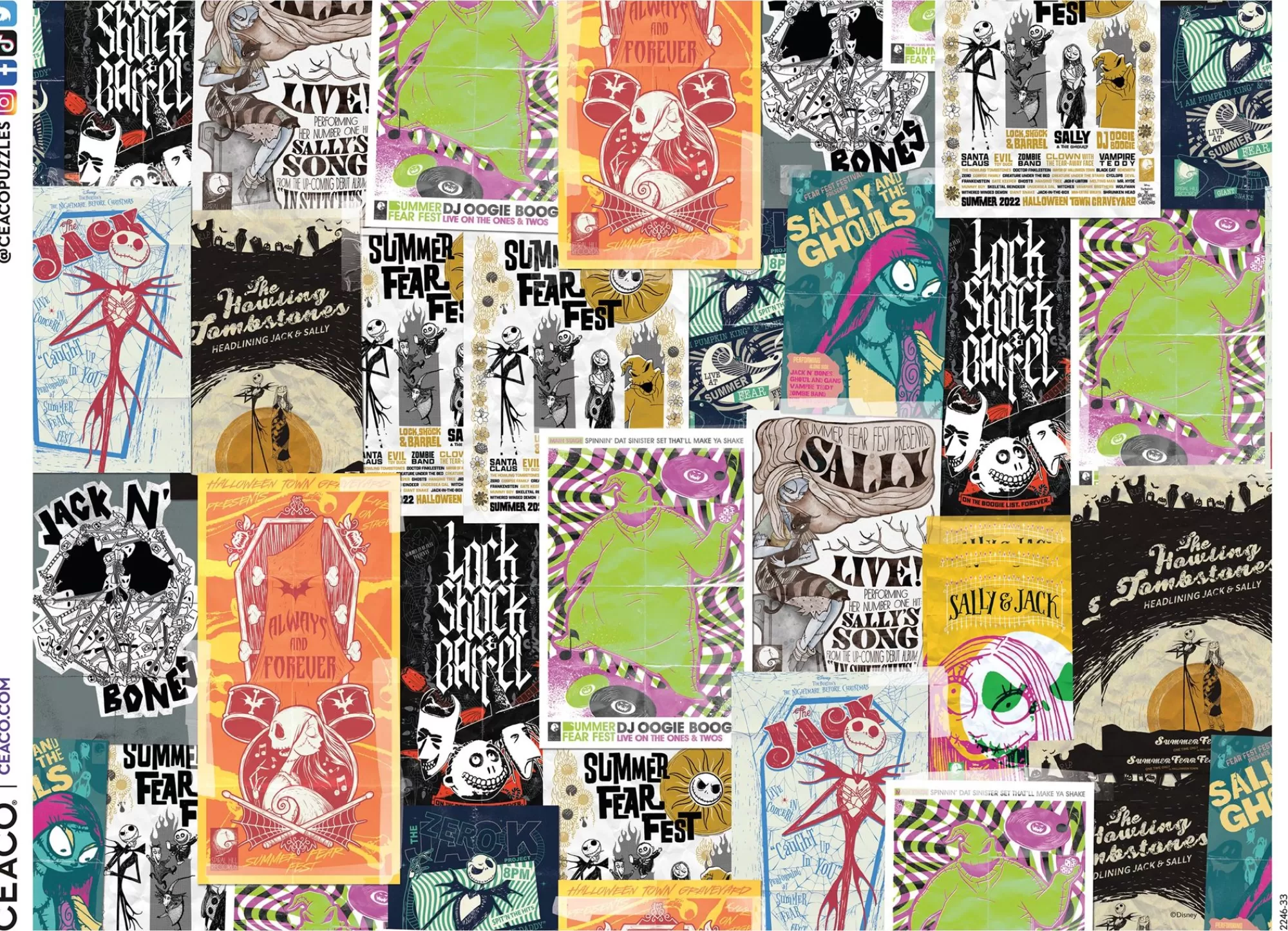 Ceaco Disney 300 Oversized Pieces - Nightmare Before Christmas Collage - 300 Piece Puzzle* Comic Art Puzzles