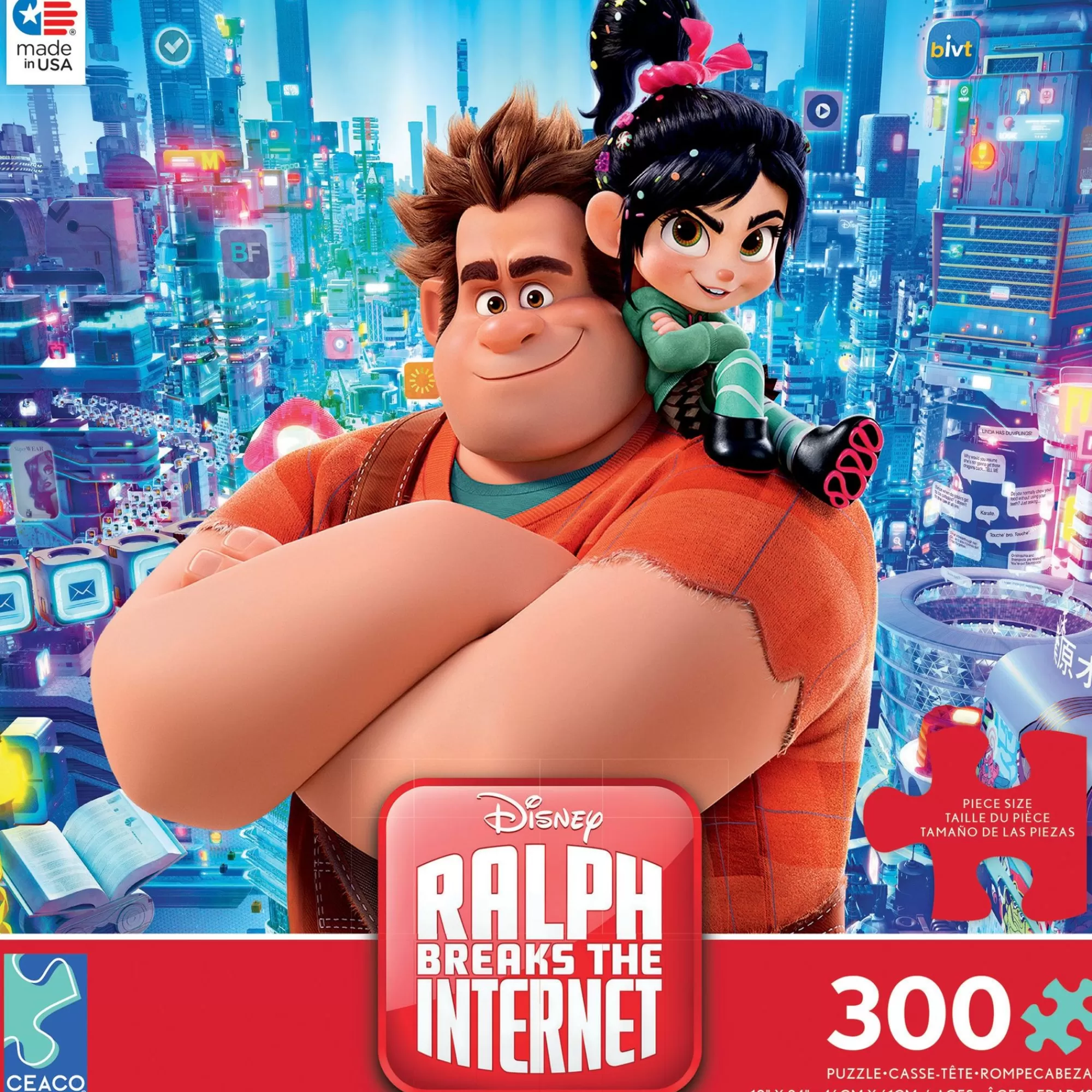 Ceaco Disney 300 Oversized Pieces - Ralph Breaks The Internet - 300 Piece Puzzle* Comic Art Puzzles