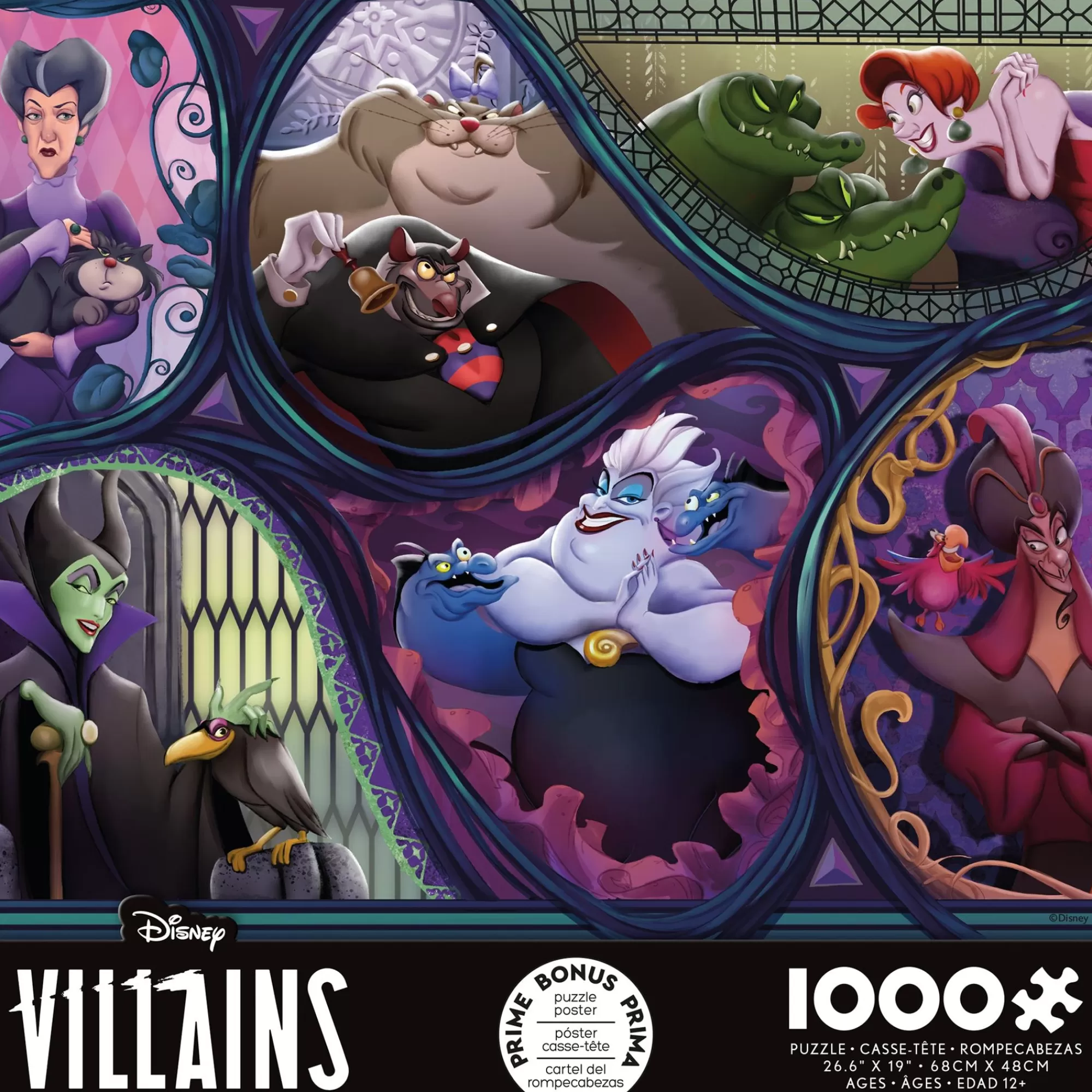 Ceaco Disney Fine Art - Villains And Their Pets - 1000 Piece Puzzle* Disney Puzzles