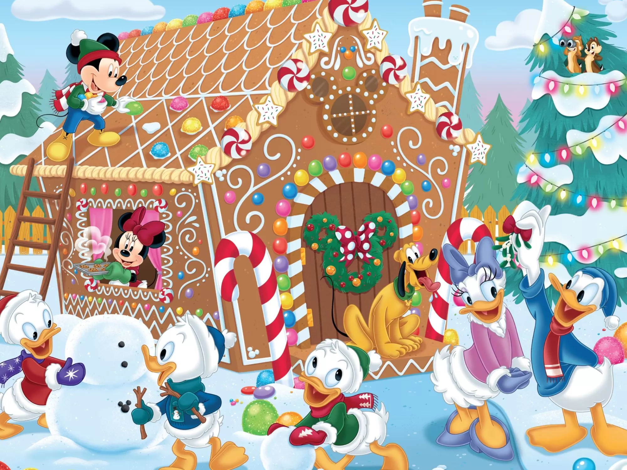 Ceaco Disney Holiday Together Time - Mickey'S Gingerbread House - 400 Piece Puzzle* Holiday Puzzles
