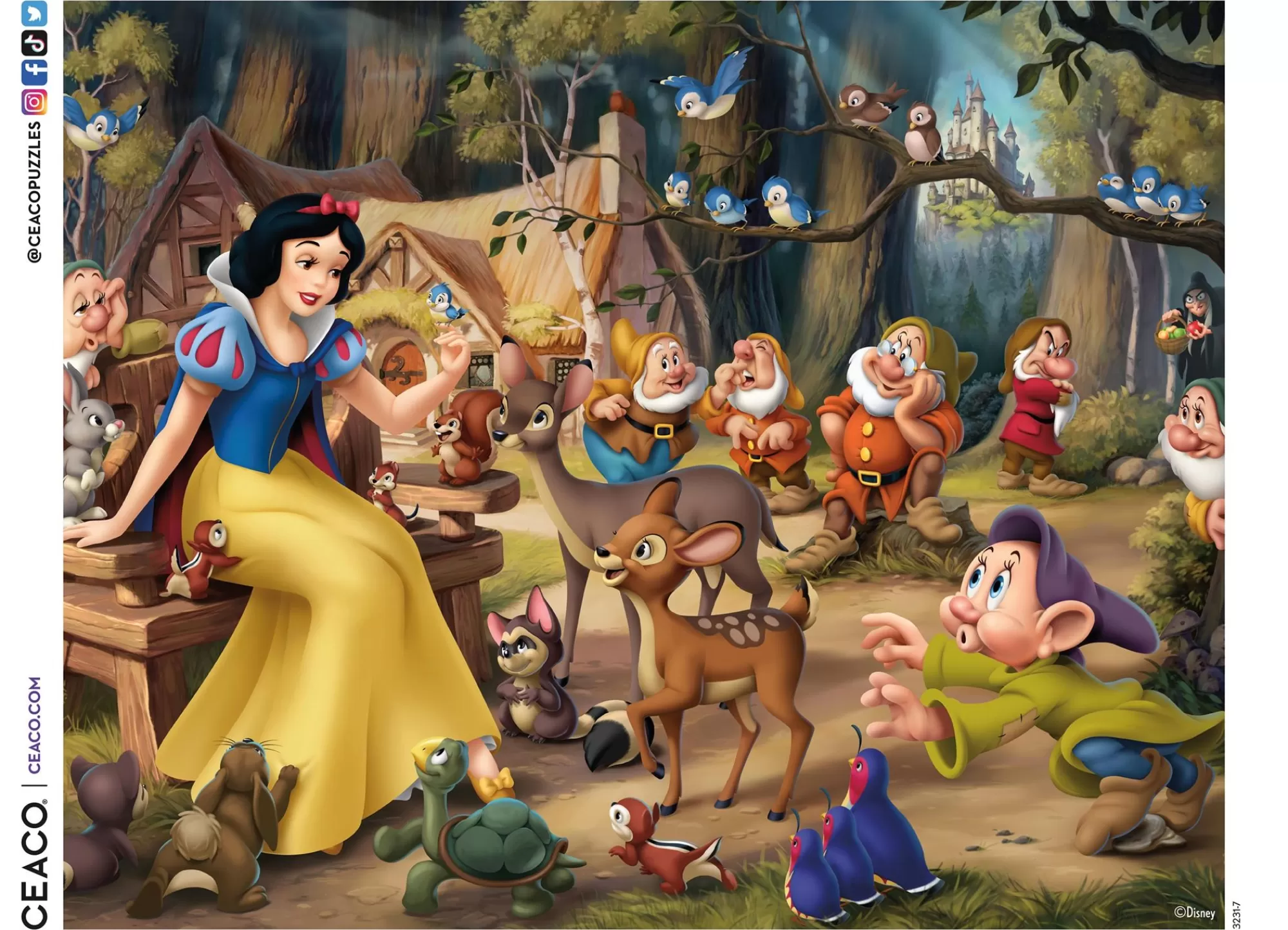 Ceaco Ez 2 Hold - Disney Snow White Delight - 1000 Oversized Piece Puzzle* Disney Puzzles