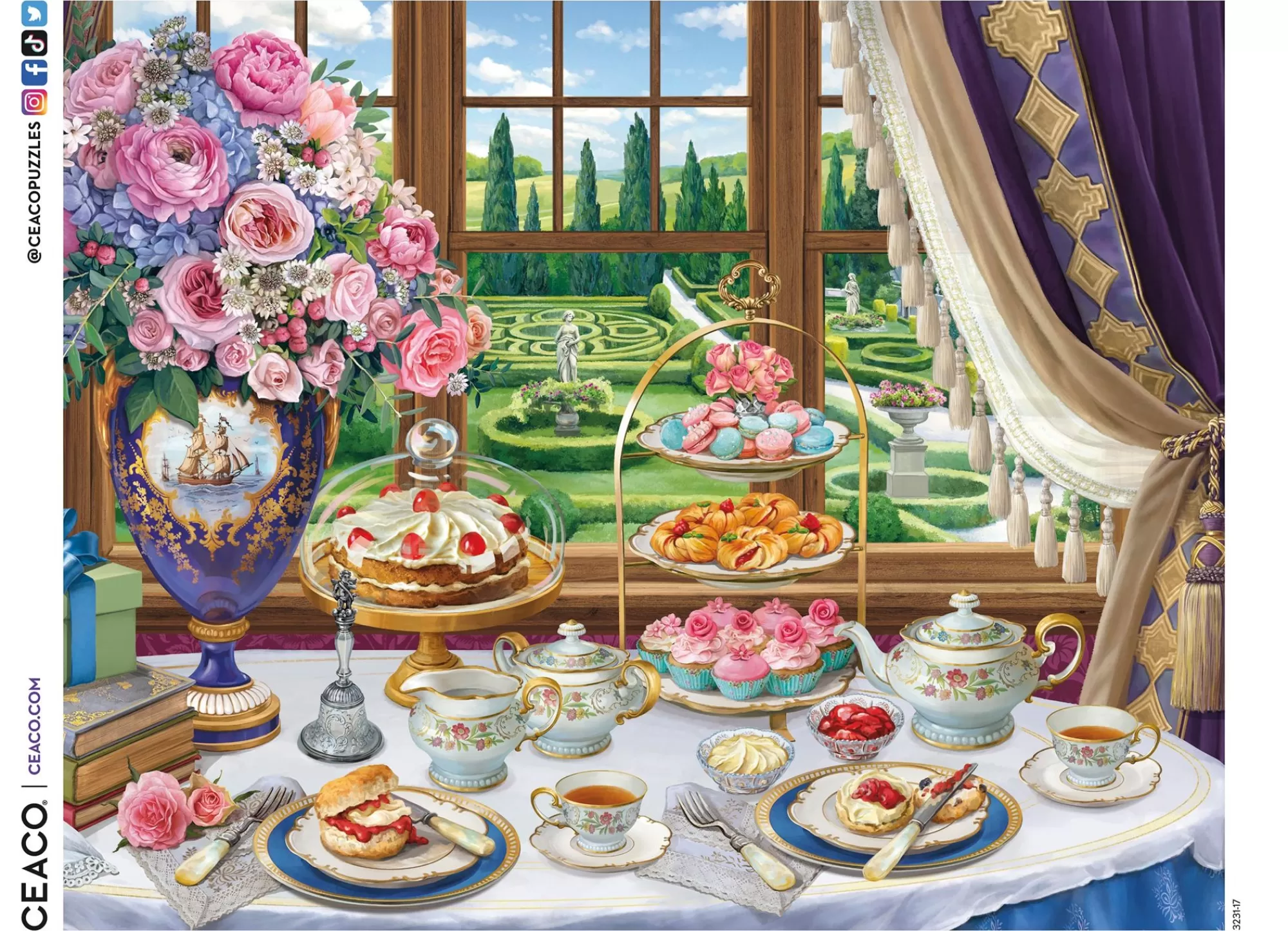 Ceaco Ez 2 Hold - English Breakfast - 1000 Oversized Piece Puzzle* Food Puzzles