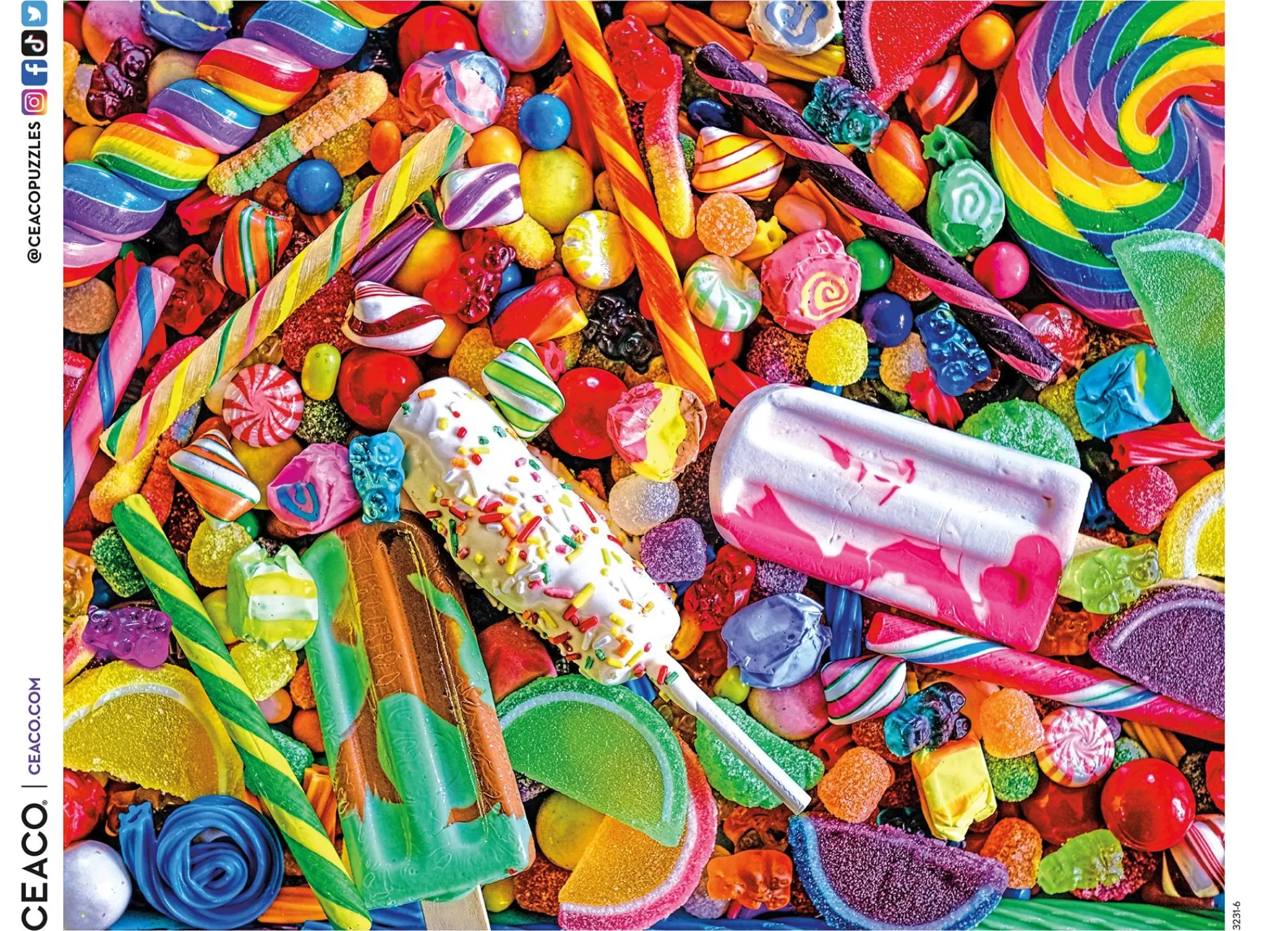 Ceaco Ez 2 Hold - Sweet Treats - 1000 Oversized Piece Puzzle* Food Puzzles