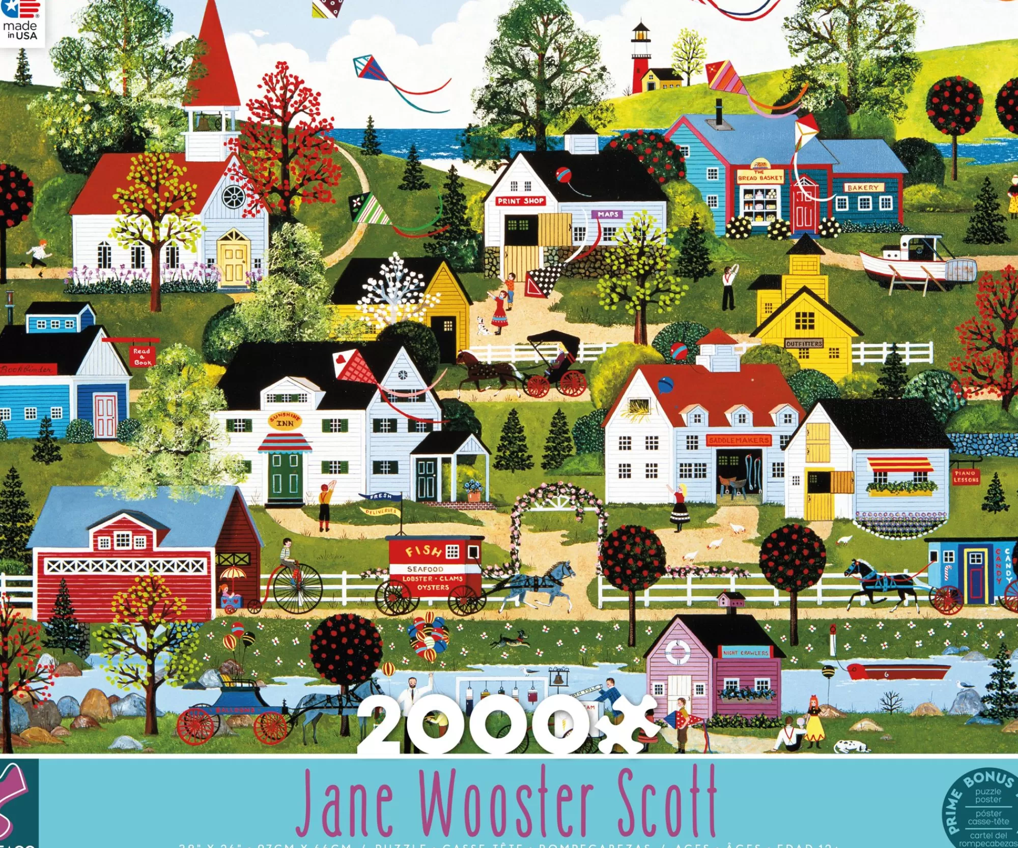 Ceaco Jane Wooster Scott- On The Summer Wind - 2000 Piece Puzzle* Americana Puzzles