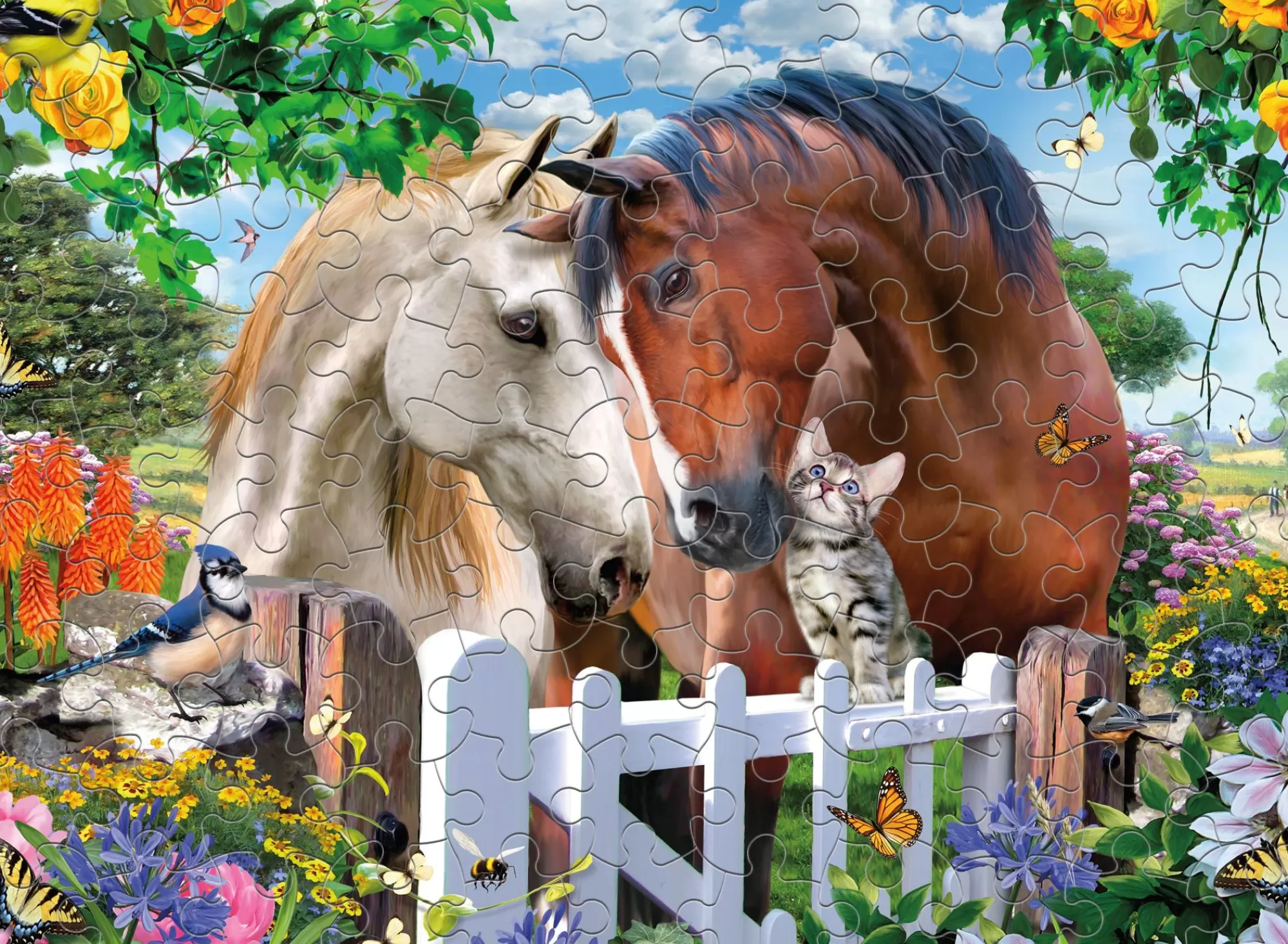Ceaco Kids 100 Piece Puzzle - Garden Gate Friends - 100 Piece Puzzle* Animal Puzzles