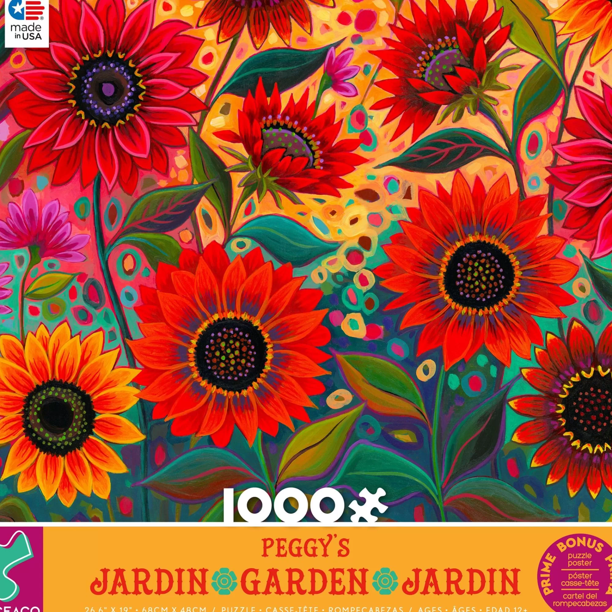 Ceaco Peggy'S Garden - For The Love Of Sunflowers - 1000 Piece Puzzle* Flowers Puzzles