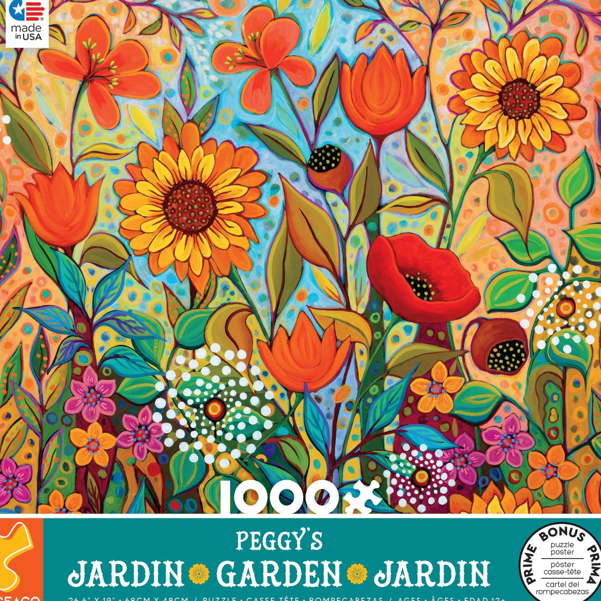 Ceaco Peggy'S Garden - Joy In The Morning - 1000 Piece Puzzle* Flowers Puzzles