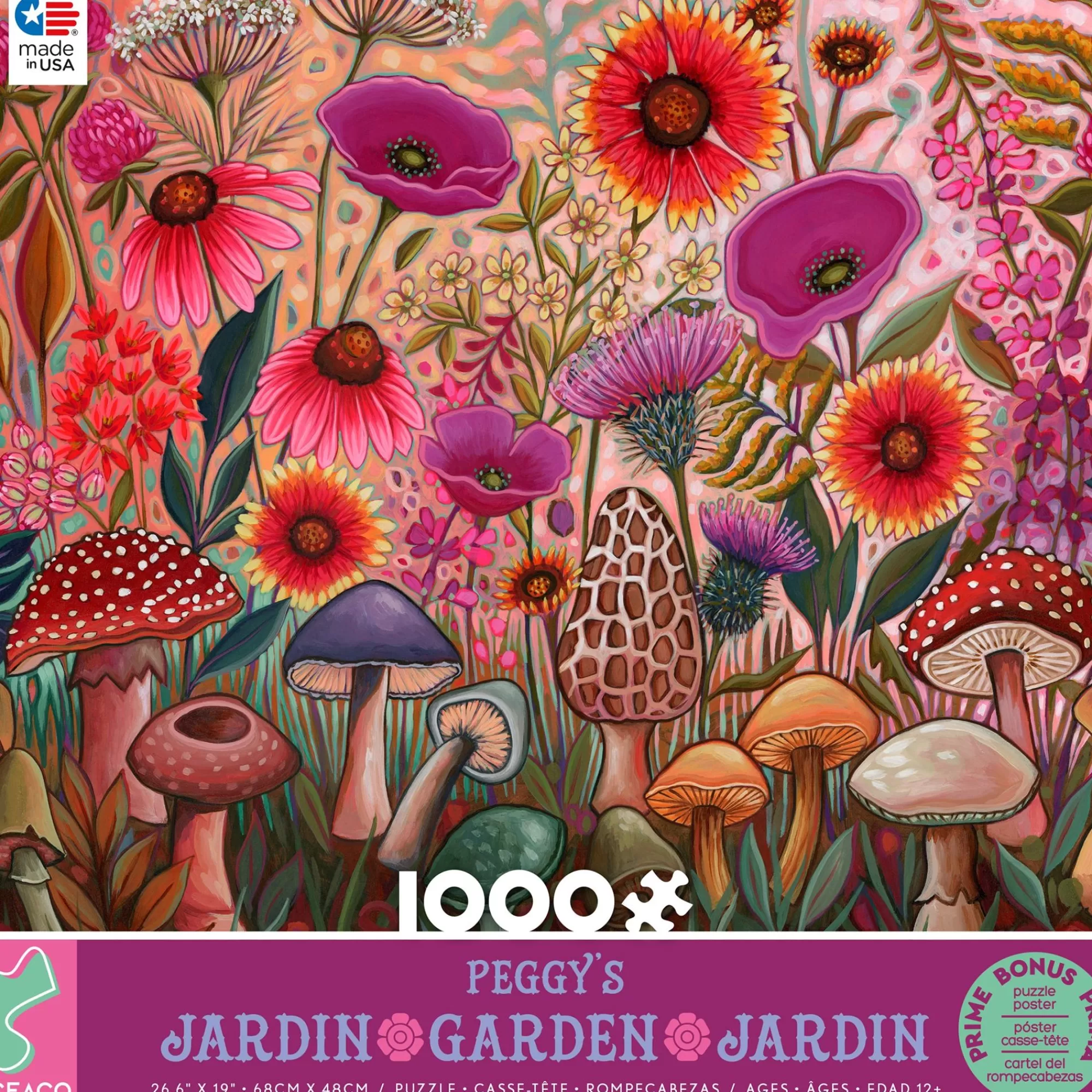 Ceaco Peggy'S Garden - Morel Of The Story - 1000 Piece Puzzle* Flowers Puzzles