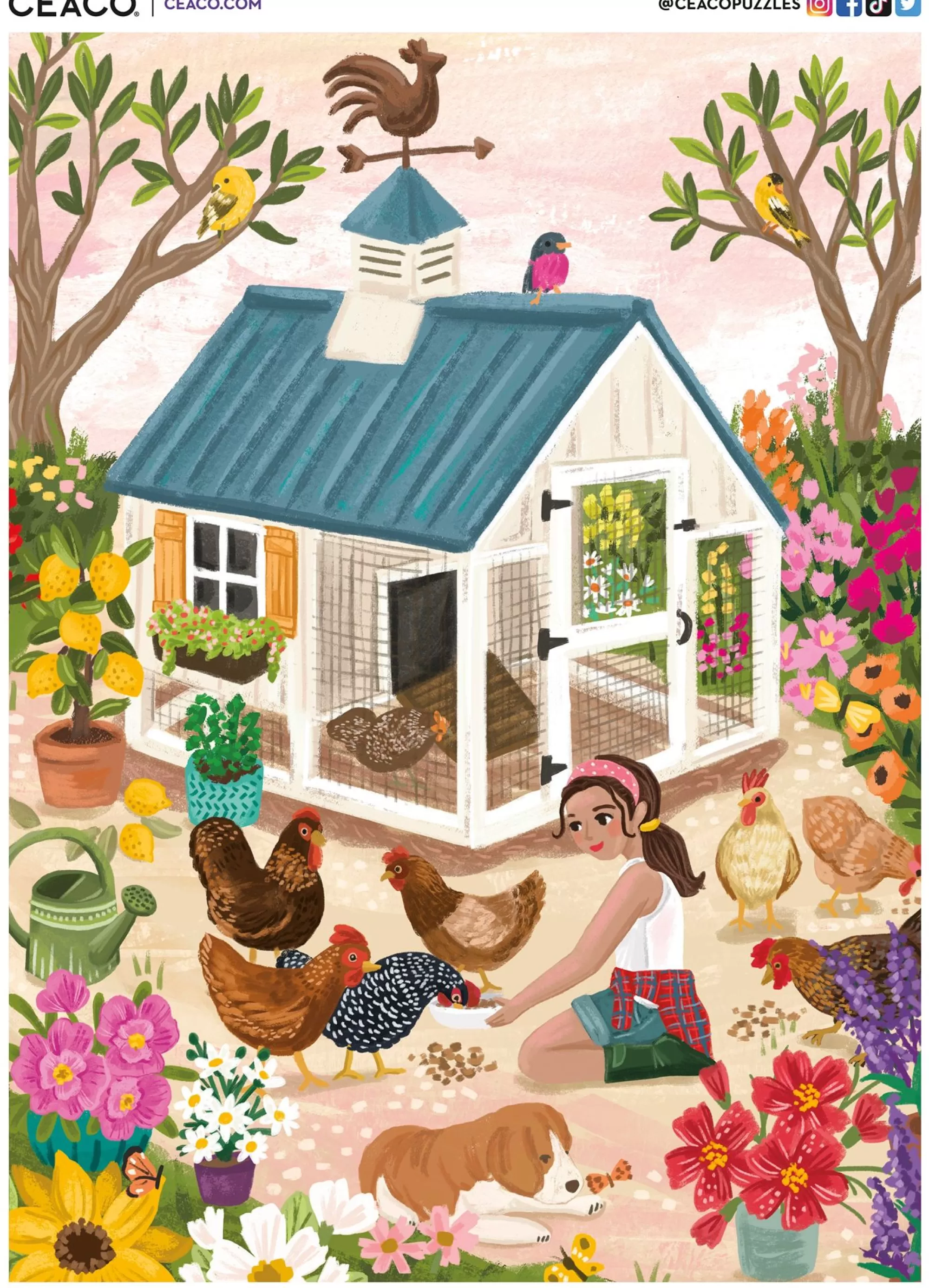 Ceaco This Girl Can - Cute Coop (Olivia Gibbs) - 200 Piece Puzzle* Kids Puzzles