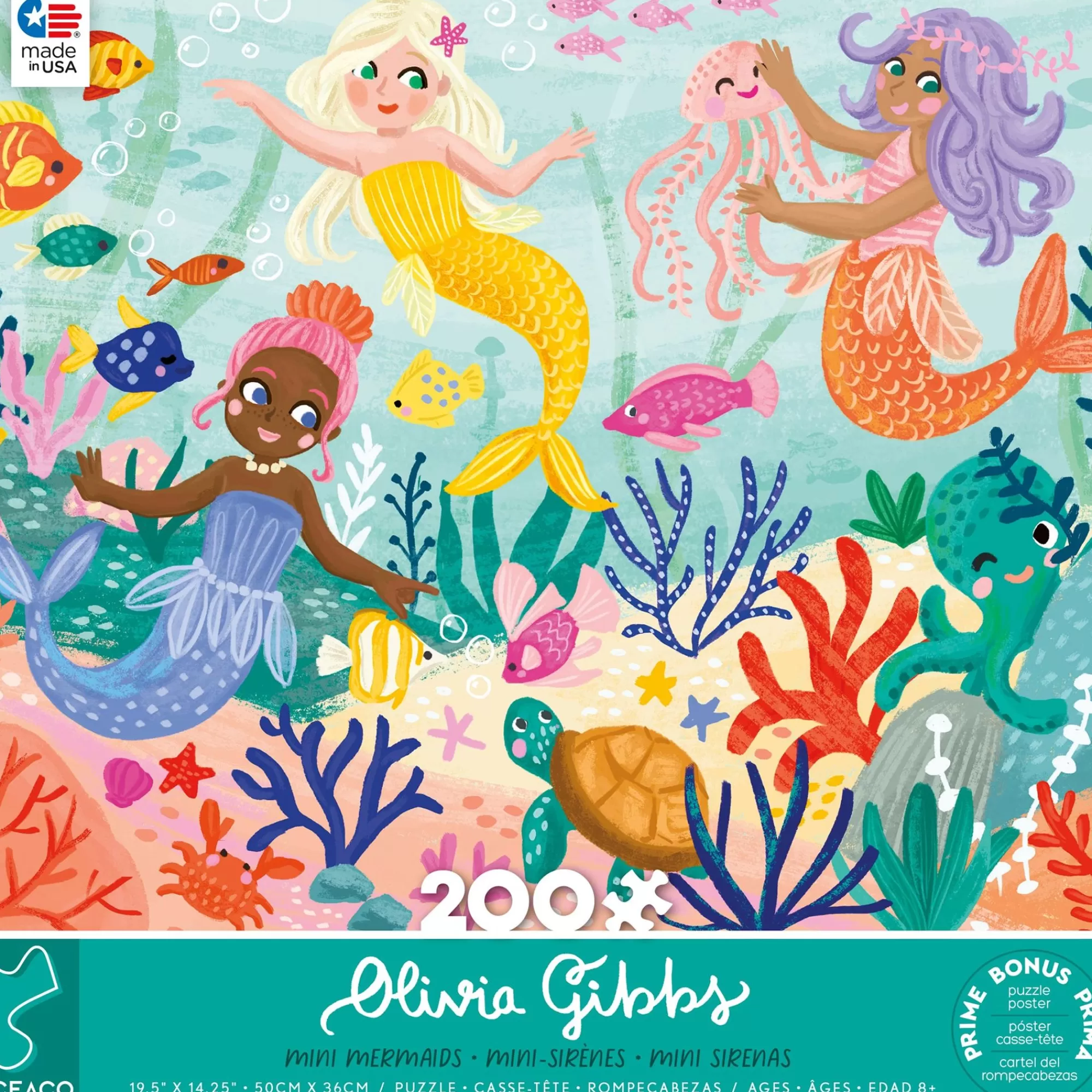 Ceaco This Girl Can - Mini Mermaids (Olivia Gibbs) - 200 Piece Puzzle* Kids Puzzles