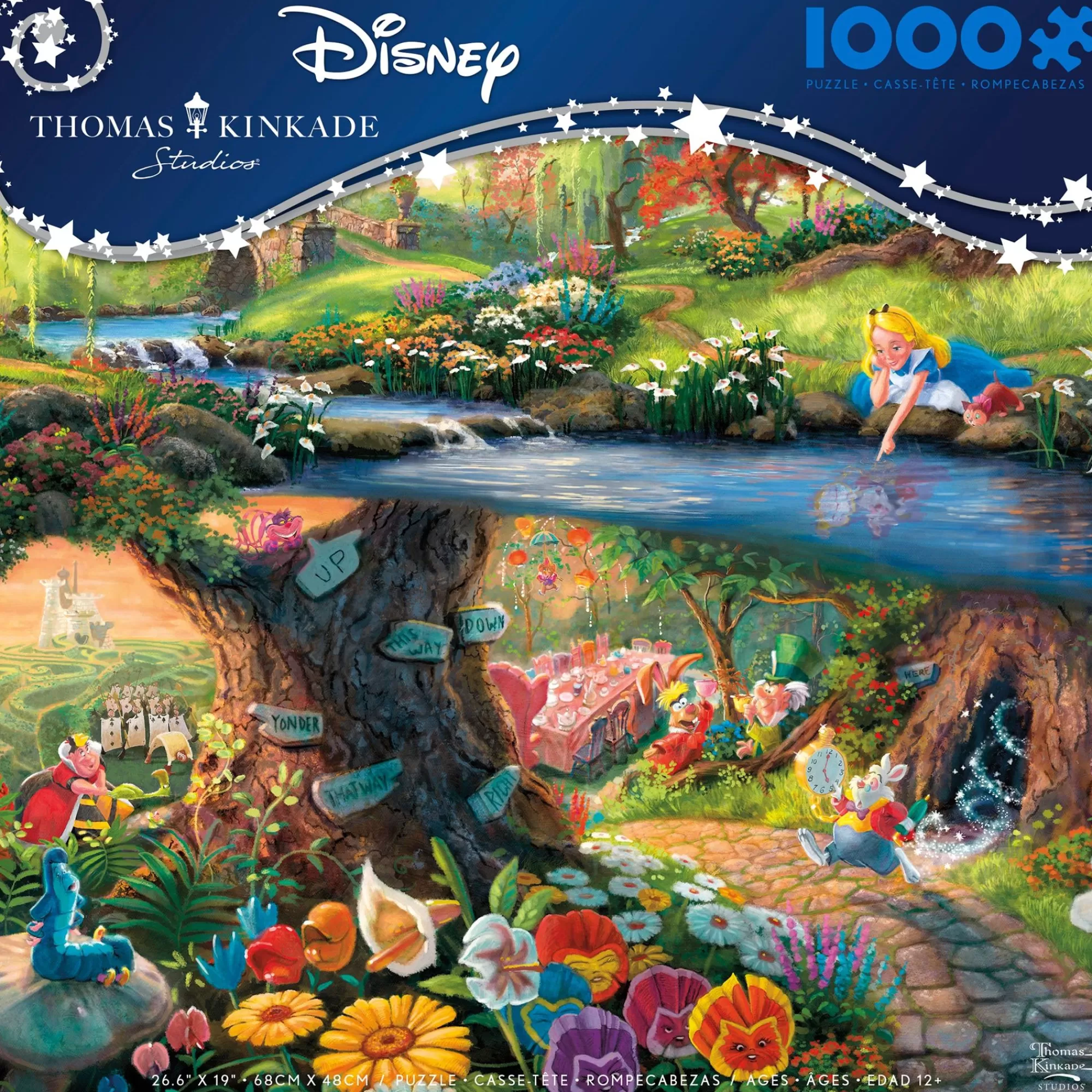 Ceaco Thomas Kinkade Disney - Alice In Wonderland - 1000 Piece Puzzle* Disney Puzzles