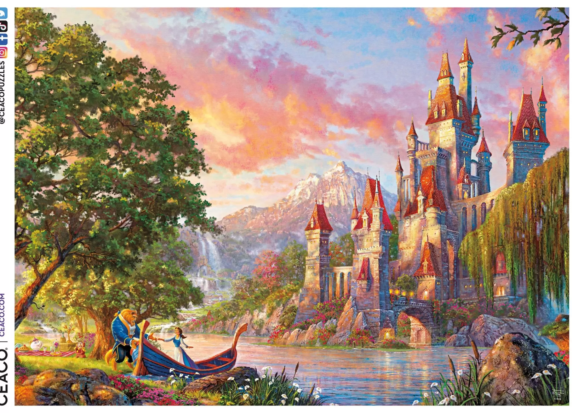Ceaco Thomas Kinkade Disney - Beauty & The Beast Ii - 1000 Piece Puzzle* Disney Puzzles