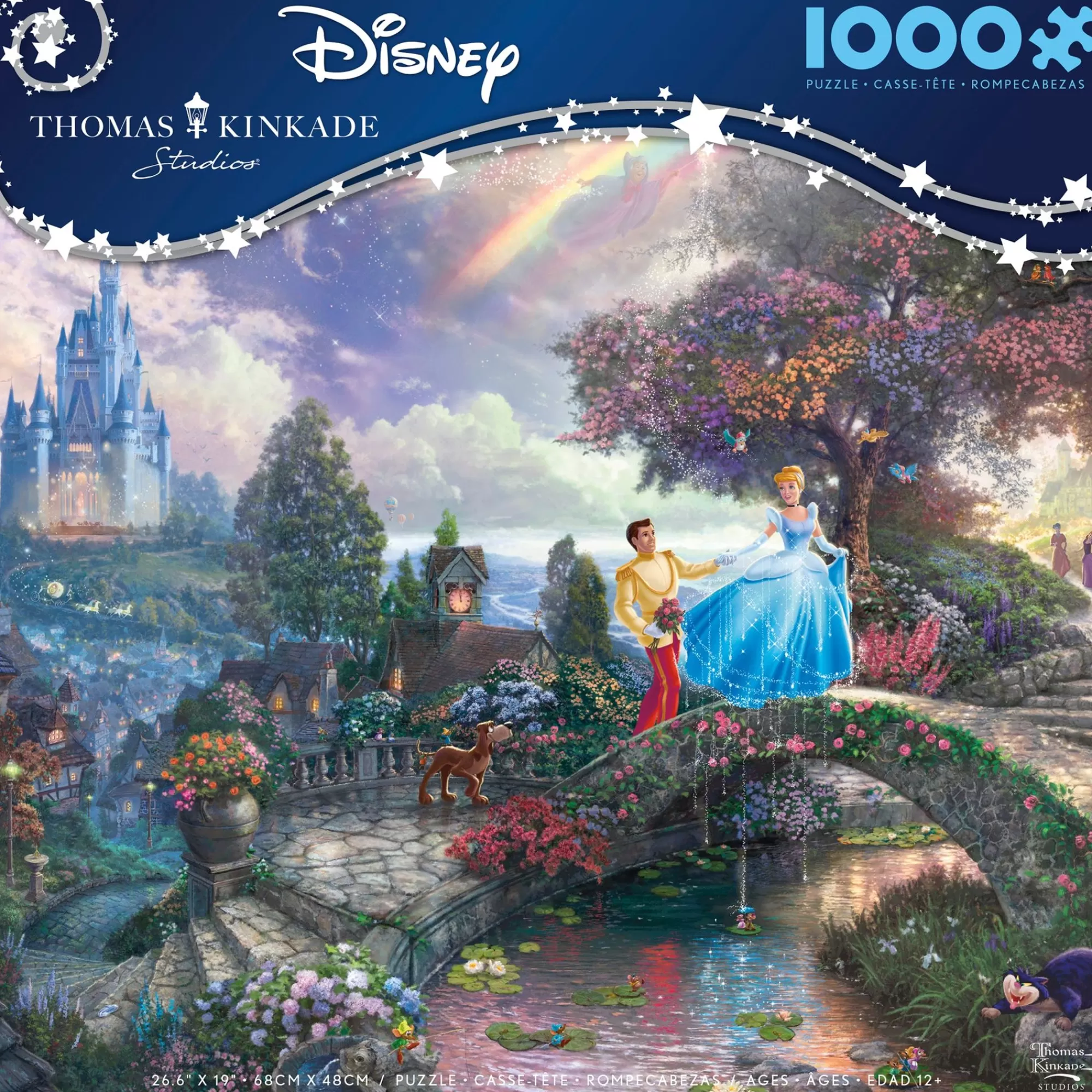 Ceaco Thomas Kinkade Disney - Cinderella Wishes Upon A Dream- 1000 Piece Puzzle* Disney Puzzles