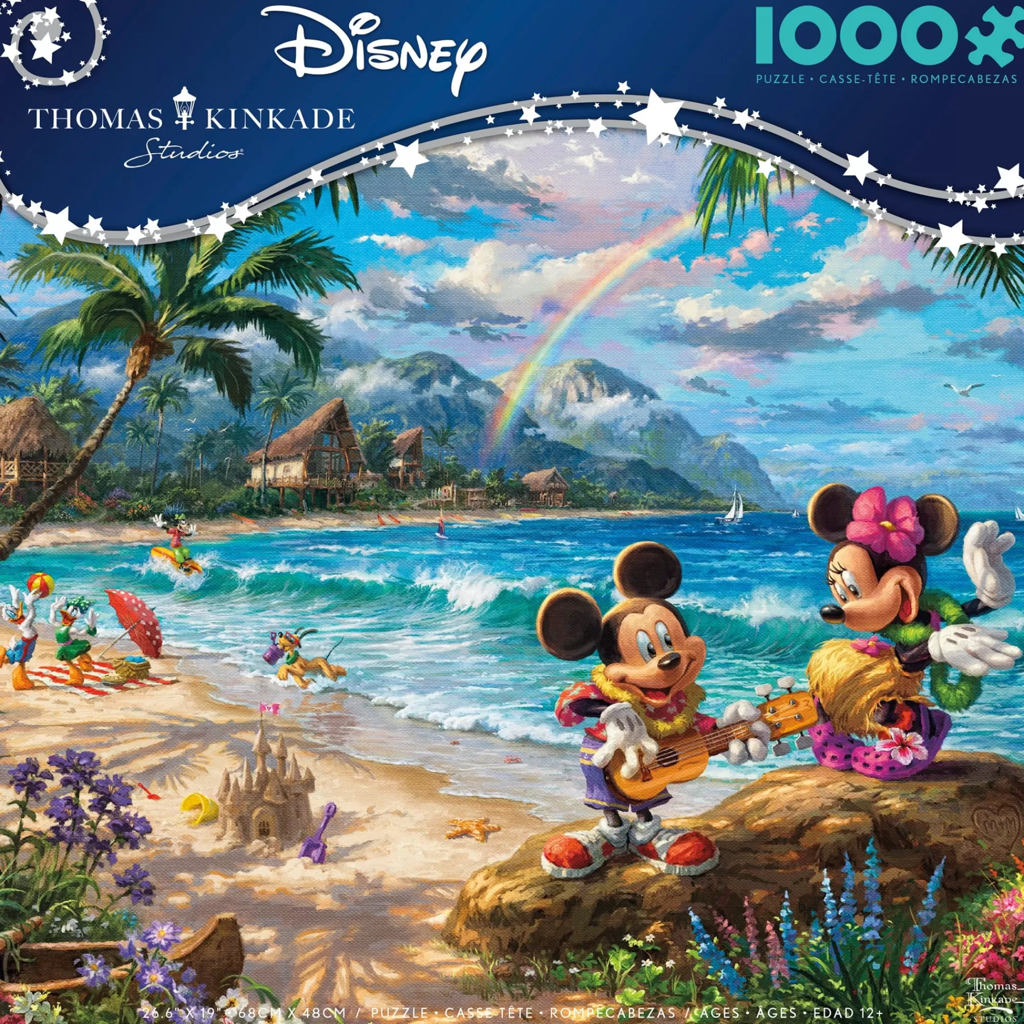 Ceaco Thomas Kinkade Disney - Mickey And Minnie In Hawaii - 1000 Piece Puzzle* Disney Puzzles