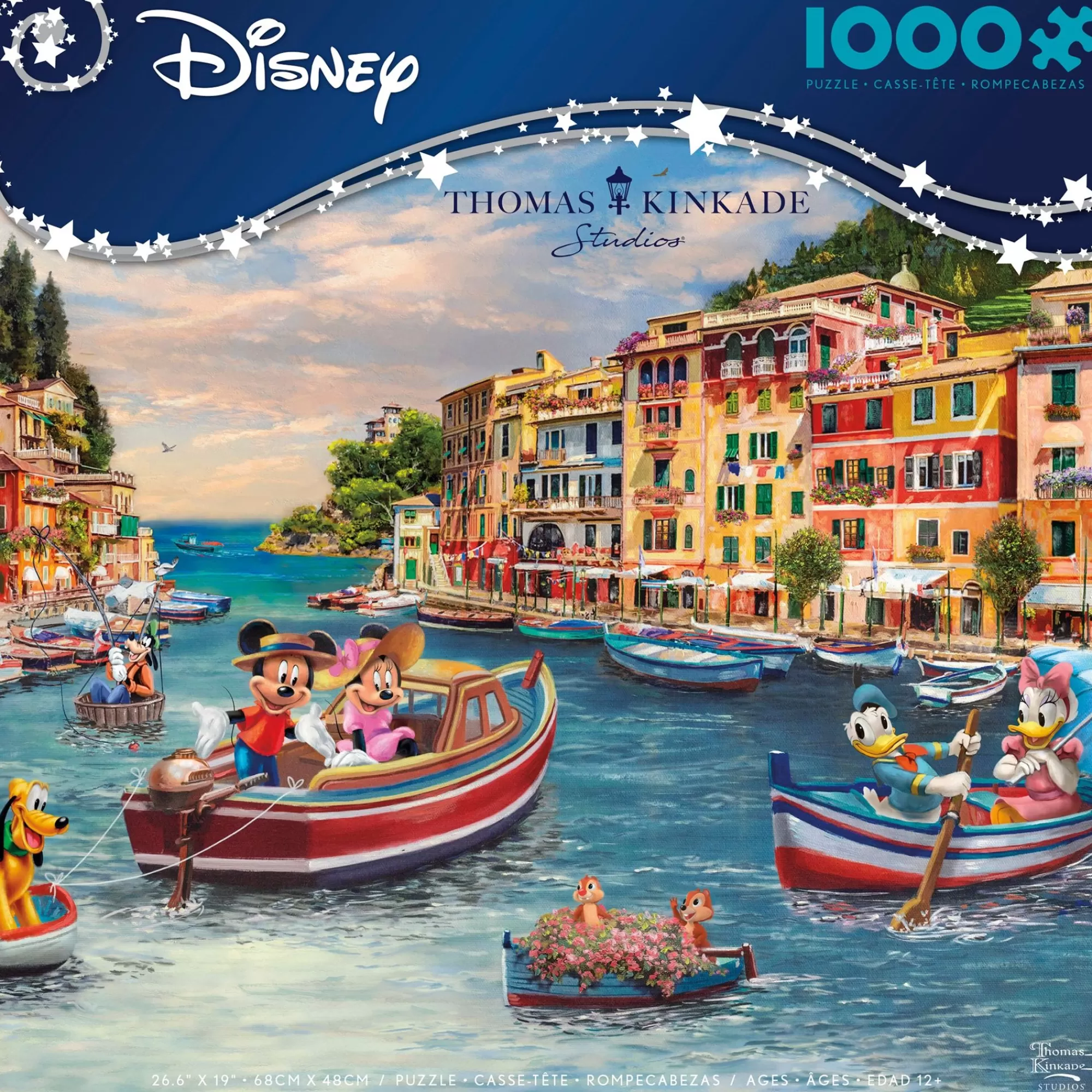 Ceaco Thomas Kinkade Disney - Mickey And Minnie In Italy - 1000 Piece Puzzle* Disney Puzzles