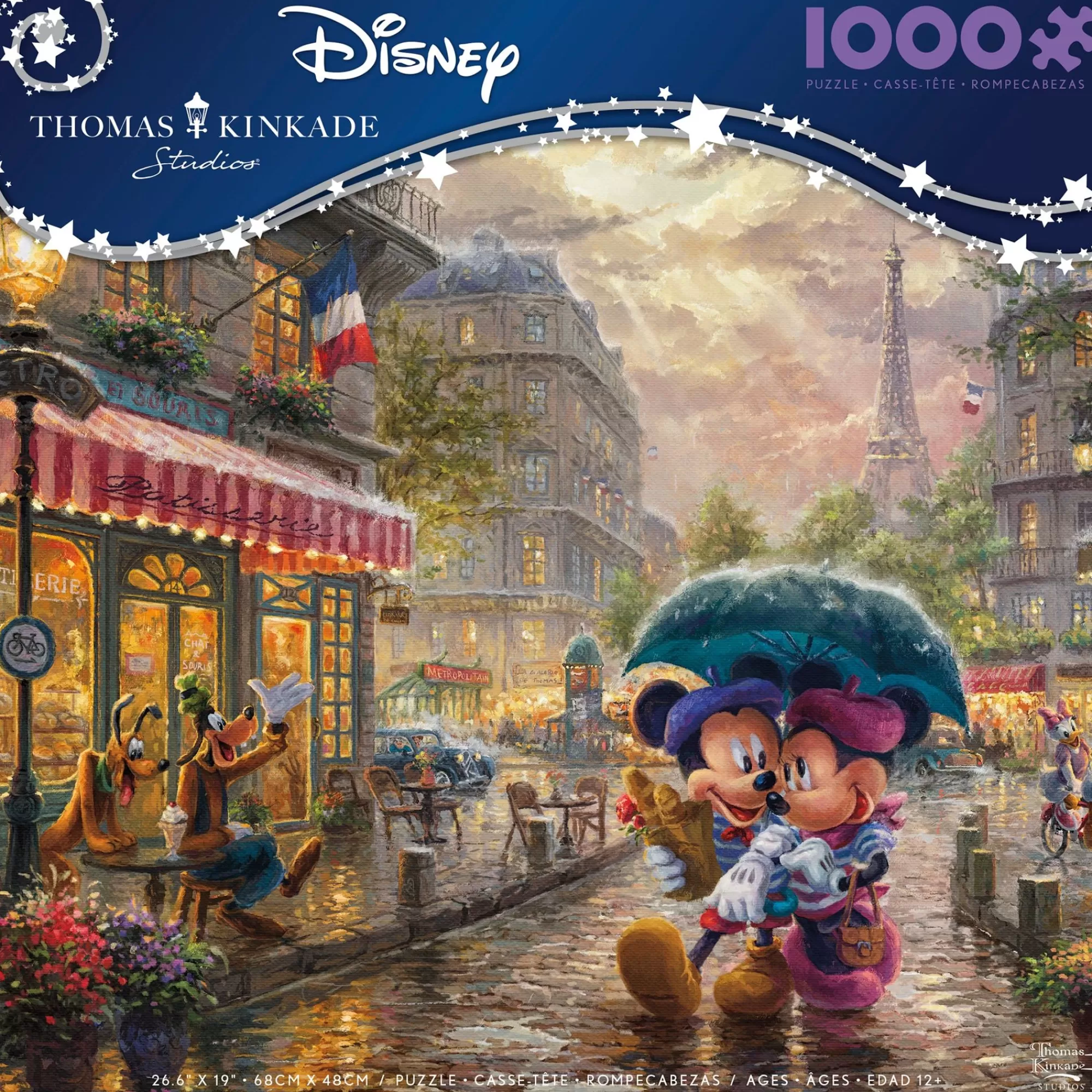 Ceaco Thomas Kinkade Disney - Mickey And Minnie In Paris - 1000 Piece Puzzle* Disney Puzzles