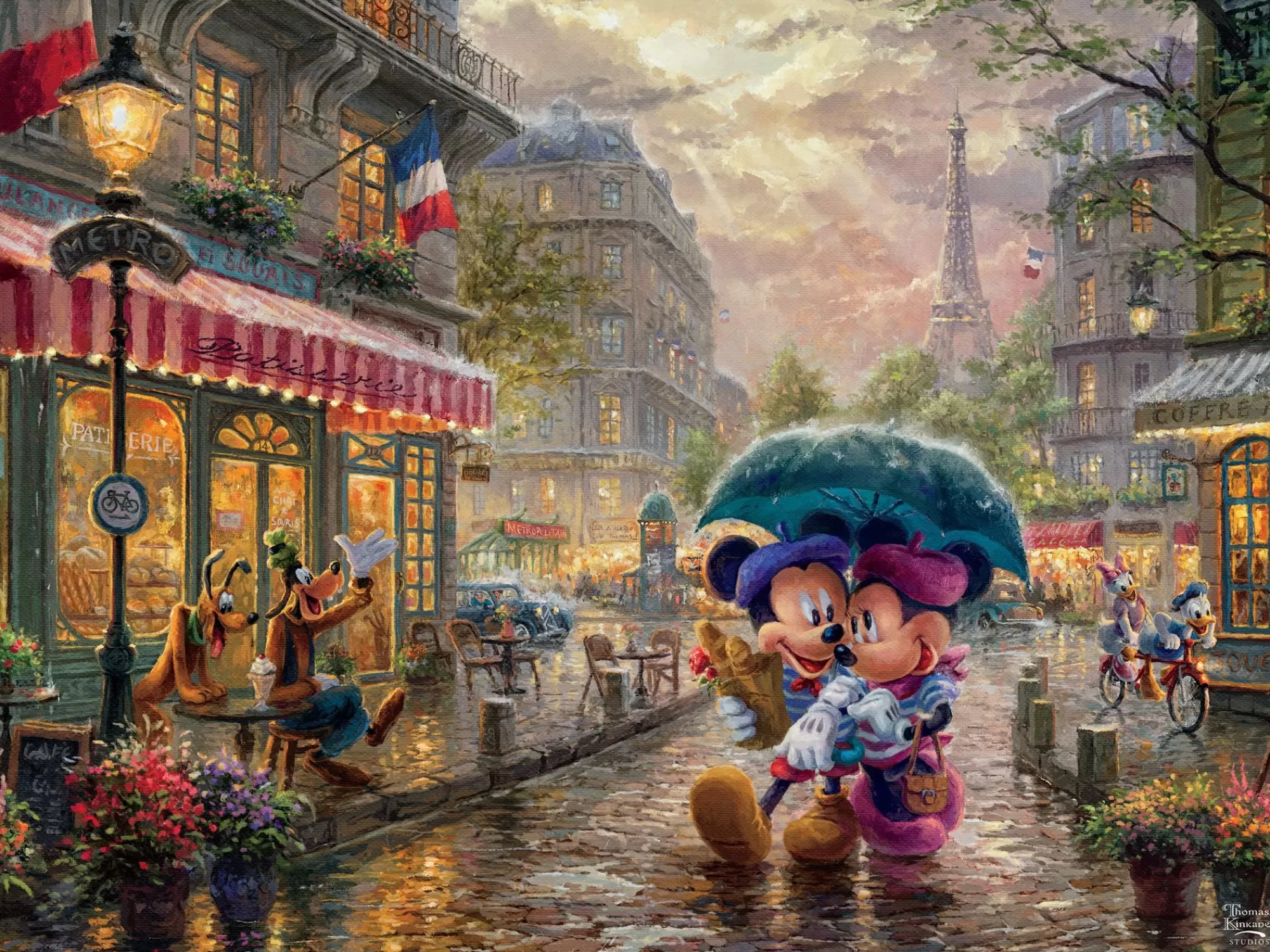 Ceaco Thomas Kinkade Disney - Mickey And Minnie Paris - 750 Piece Puzzle* Disney Puzzles