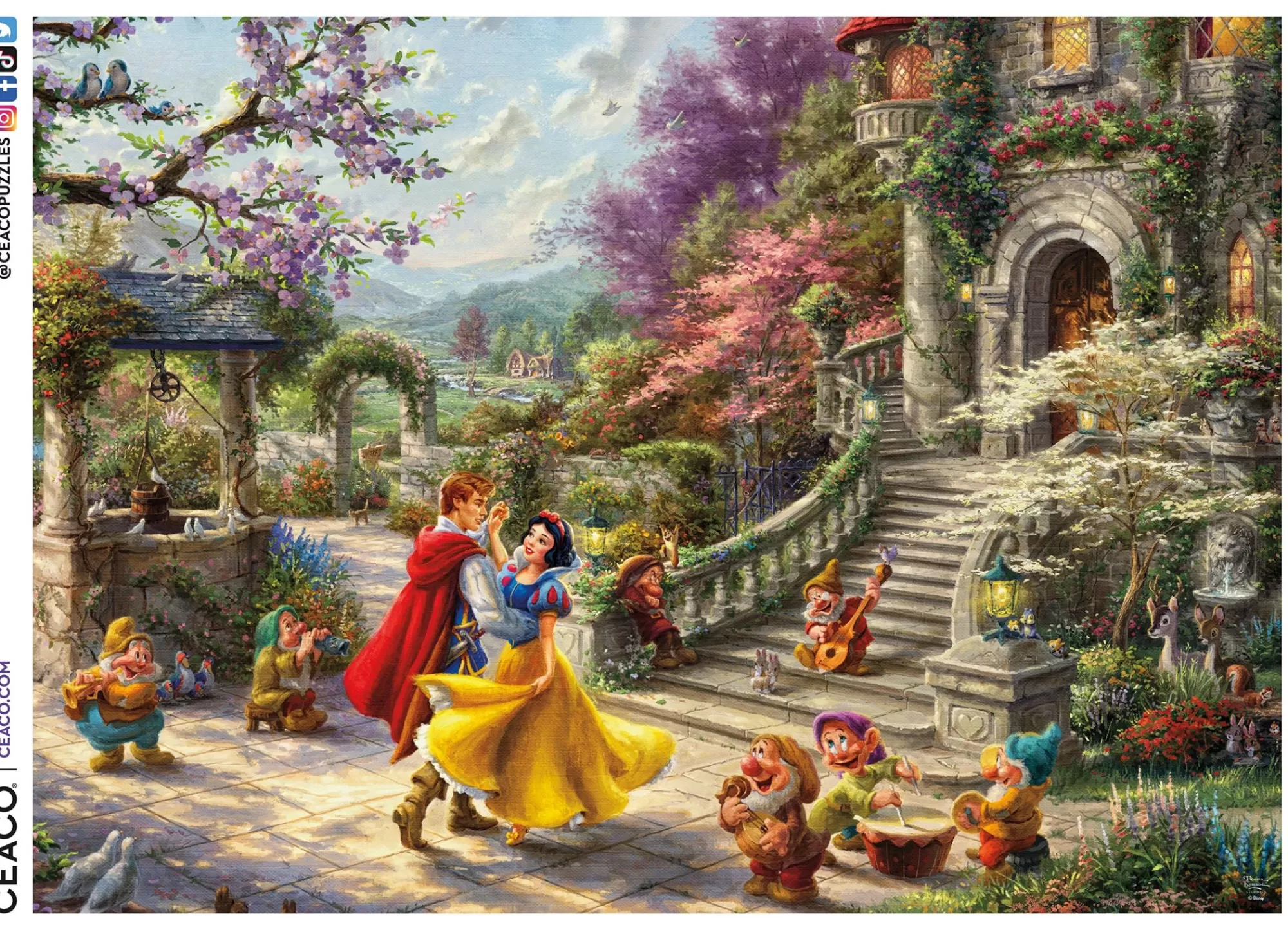 Ceaco Thomas Kinkade Disney - Snow White Dancing In The Sunlight - 1000 Piece Puzzle* Holiday Puzzles