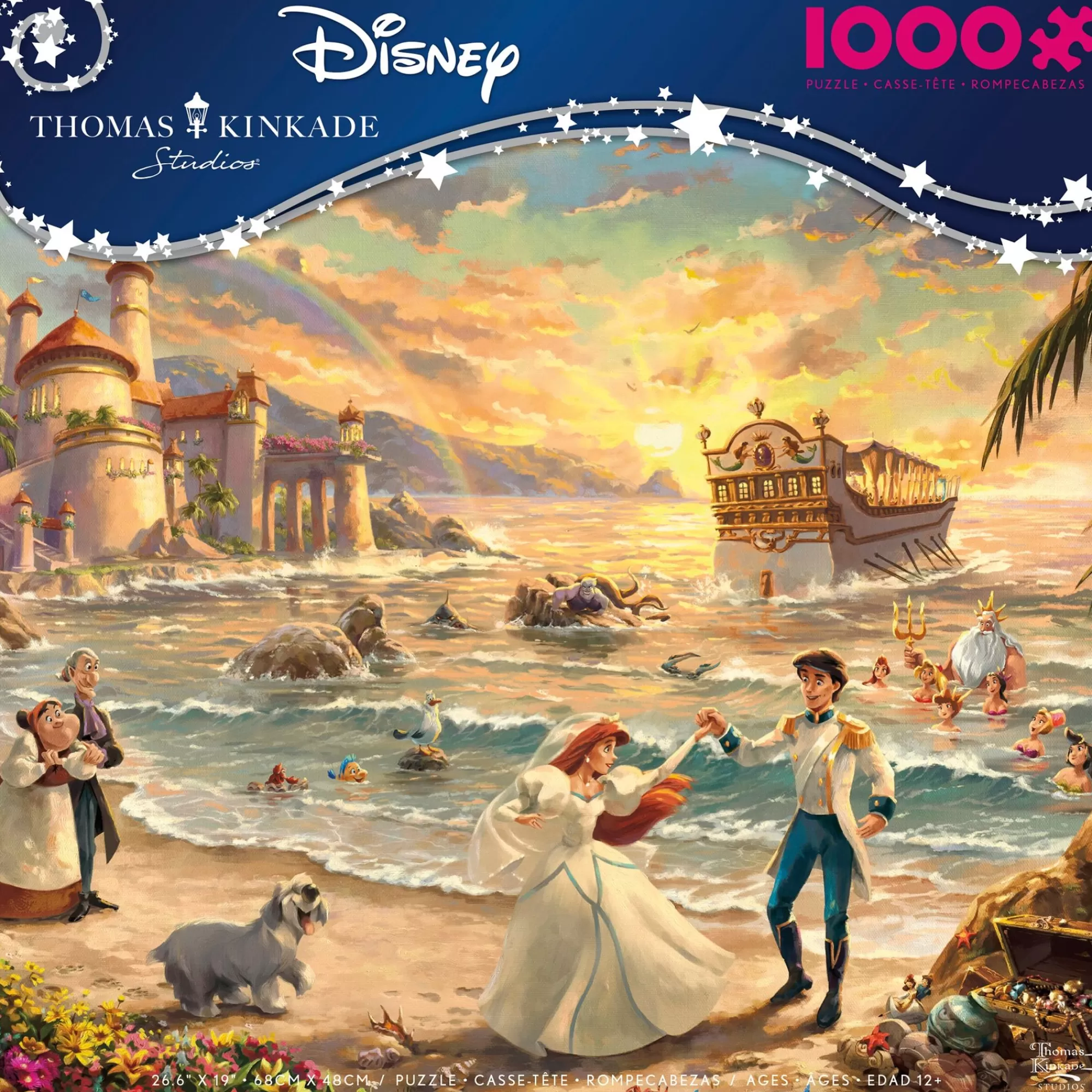 Ceaco Thomas Kinkade Disney - The Little Mermaid Celebration Of Love - 1000 Piece Puzzle* Disney Puzzles